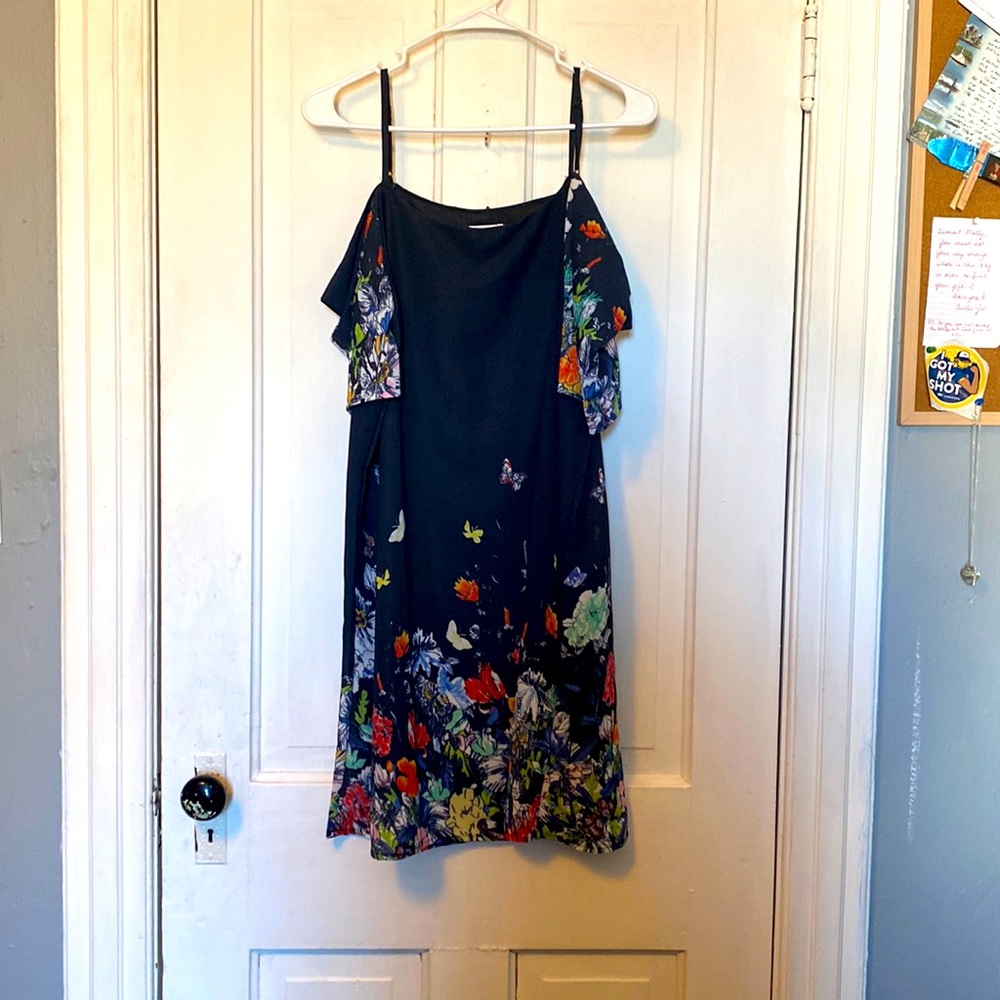 Black floral dress- never worn